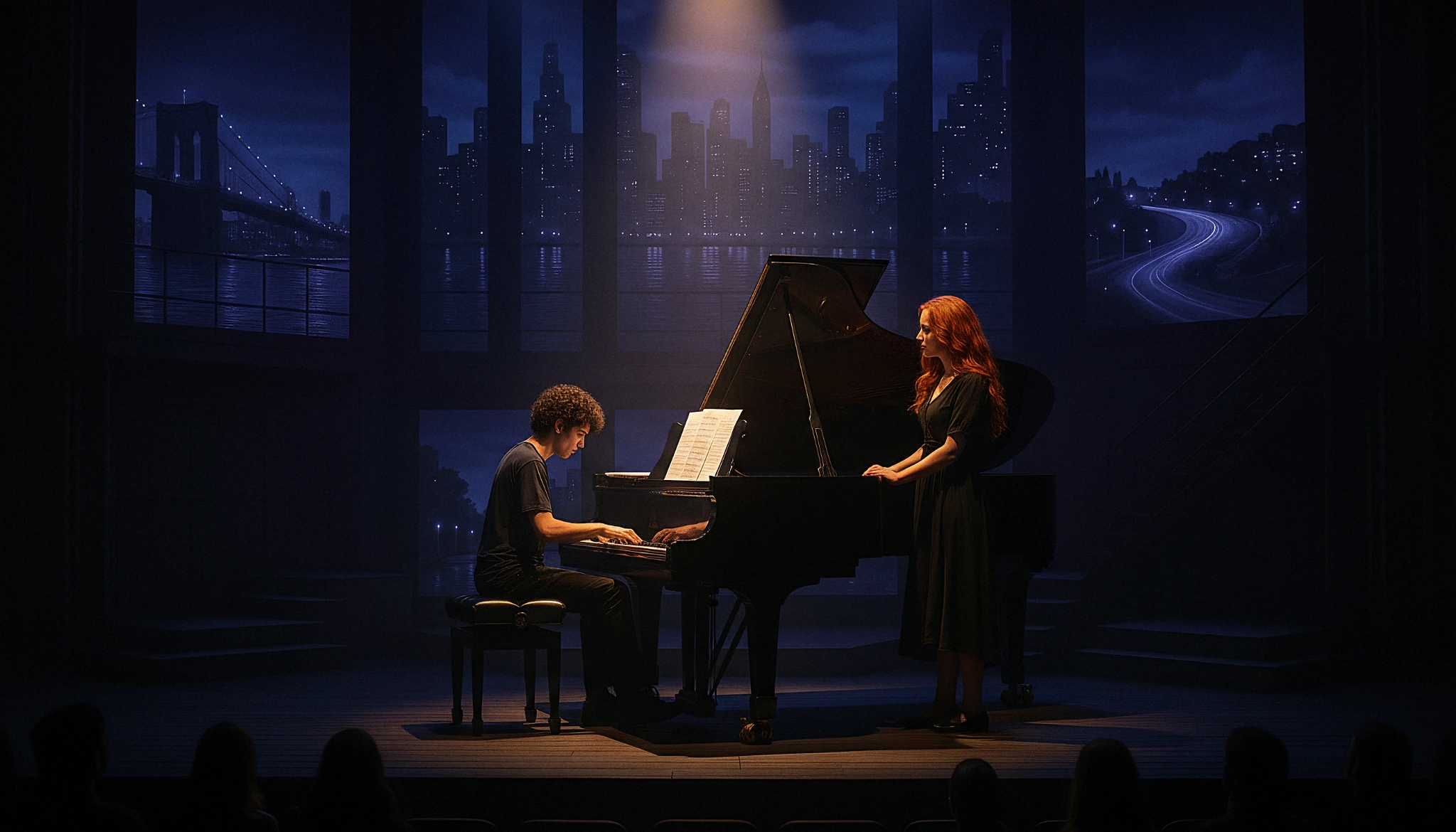 Ariel and Dalia at the piano