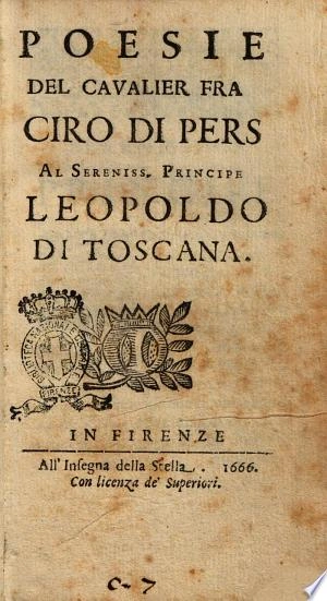 Title page of Ciro di Pers’s Poesie, printed in Florence in 1666