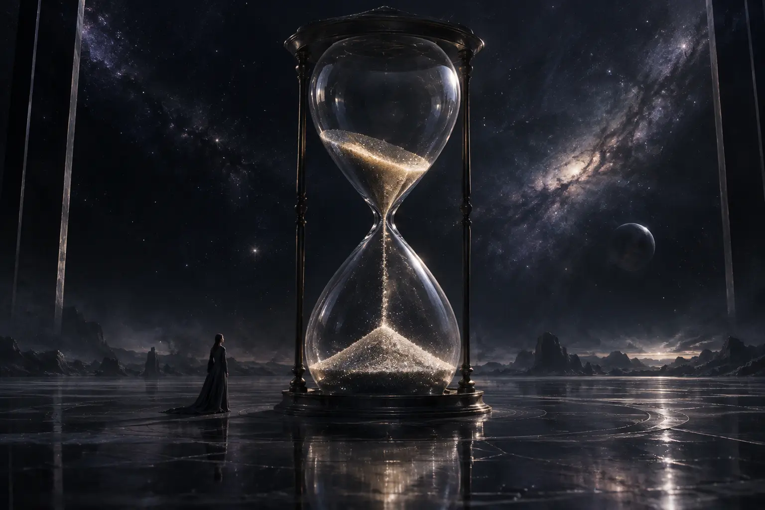 OROLOGIO DA POLVERE — time made visible, visual concept for ETERNO