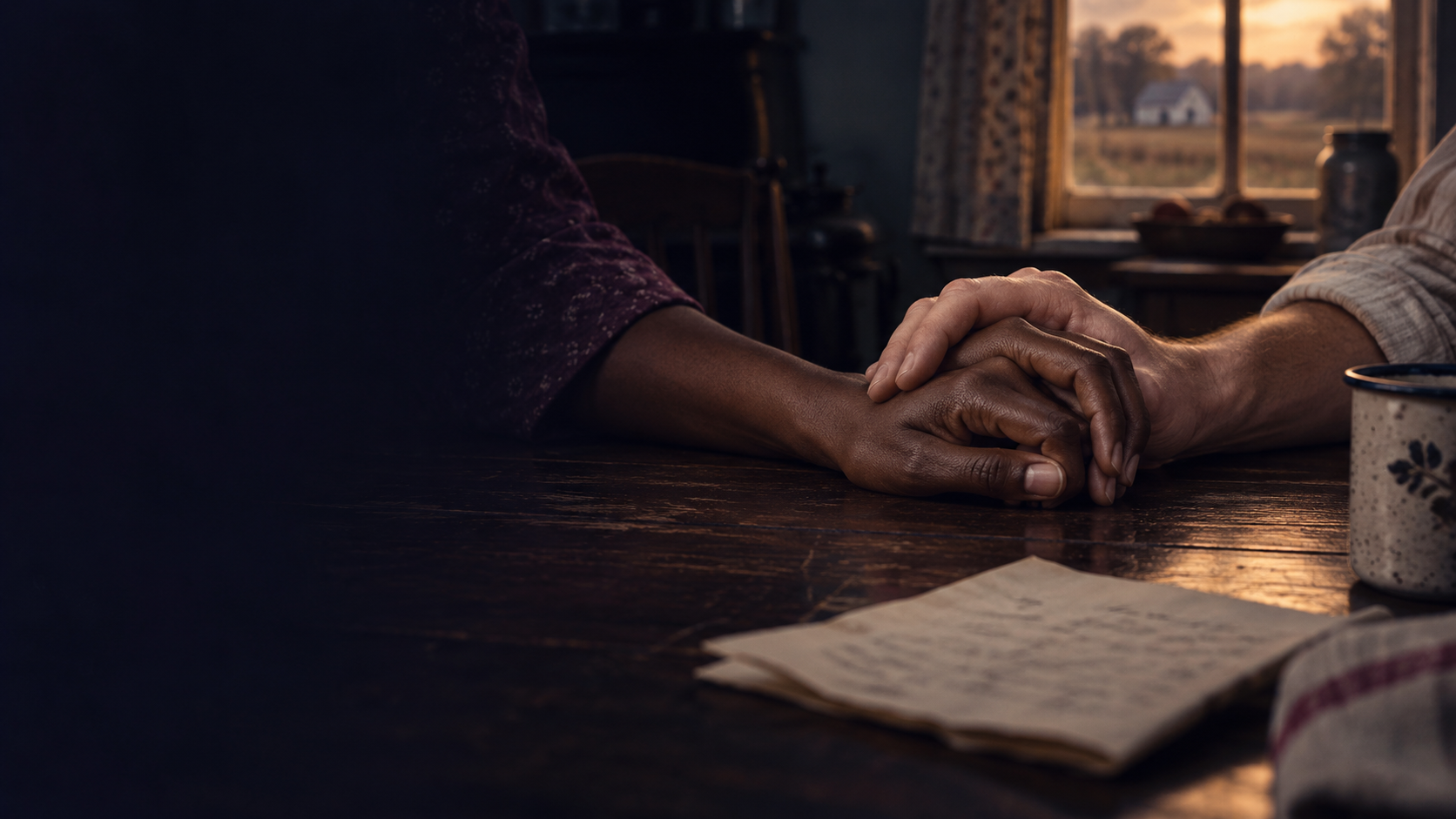 Two hands together — symbolic project artwork for LOVING