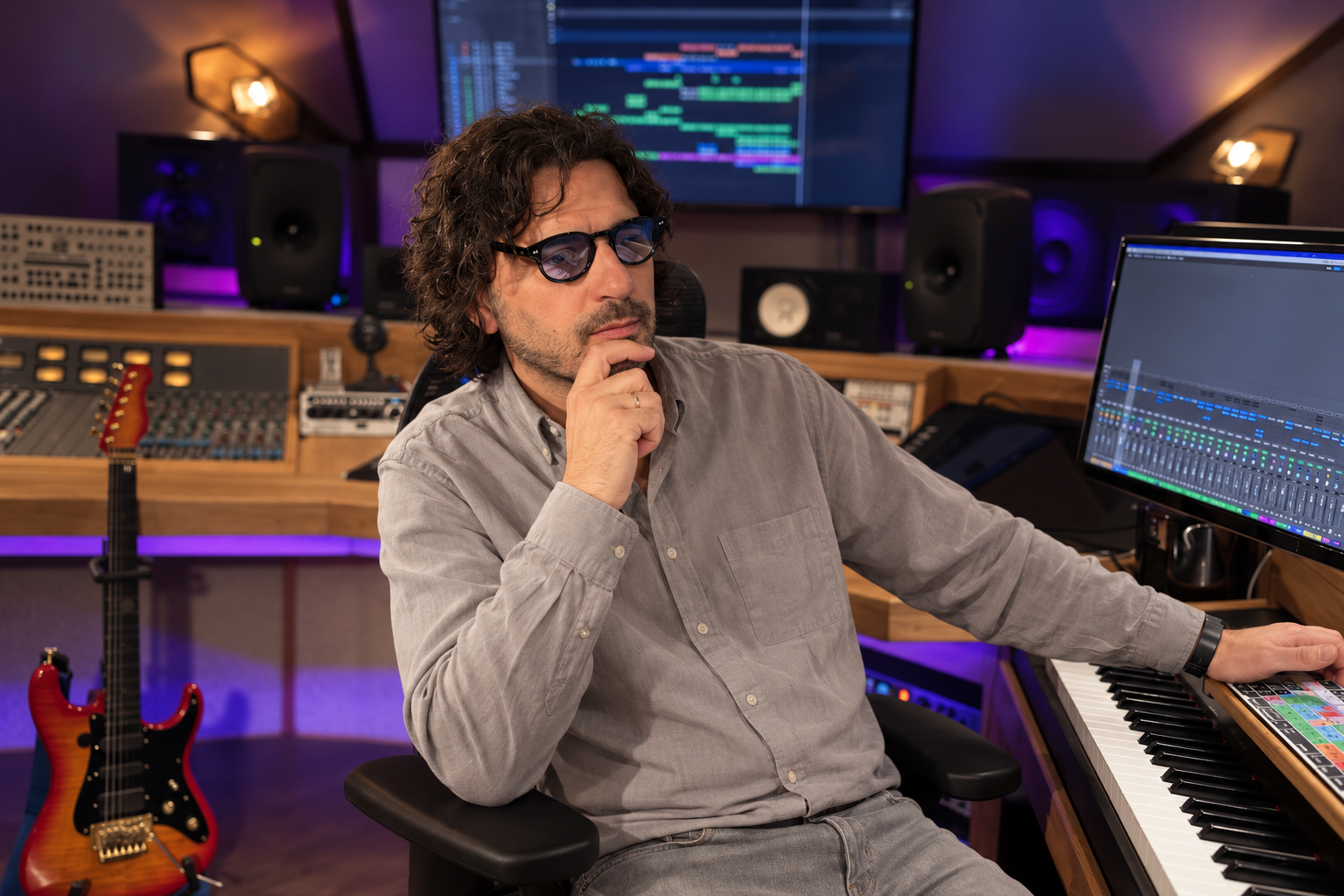 Demitri at his studio desk