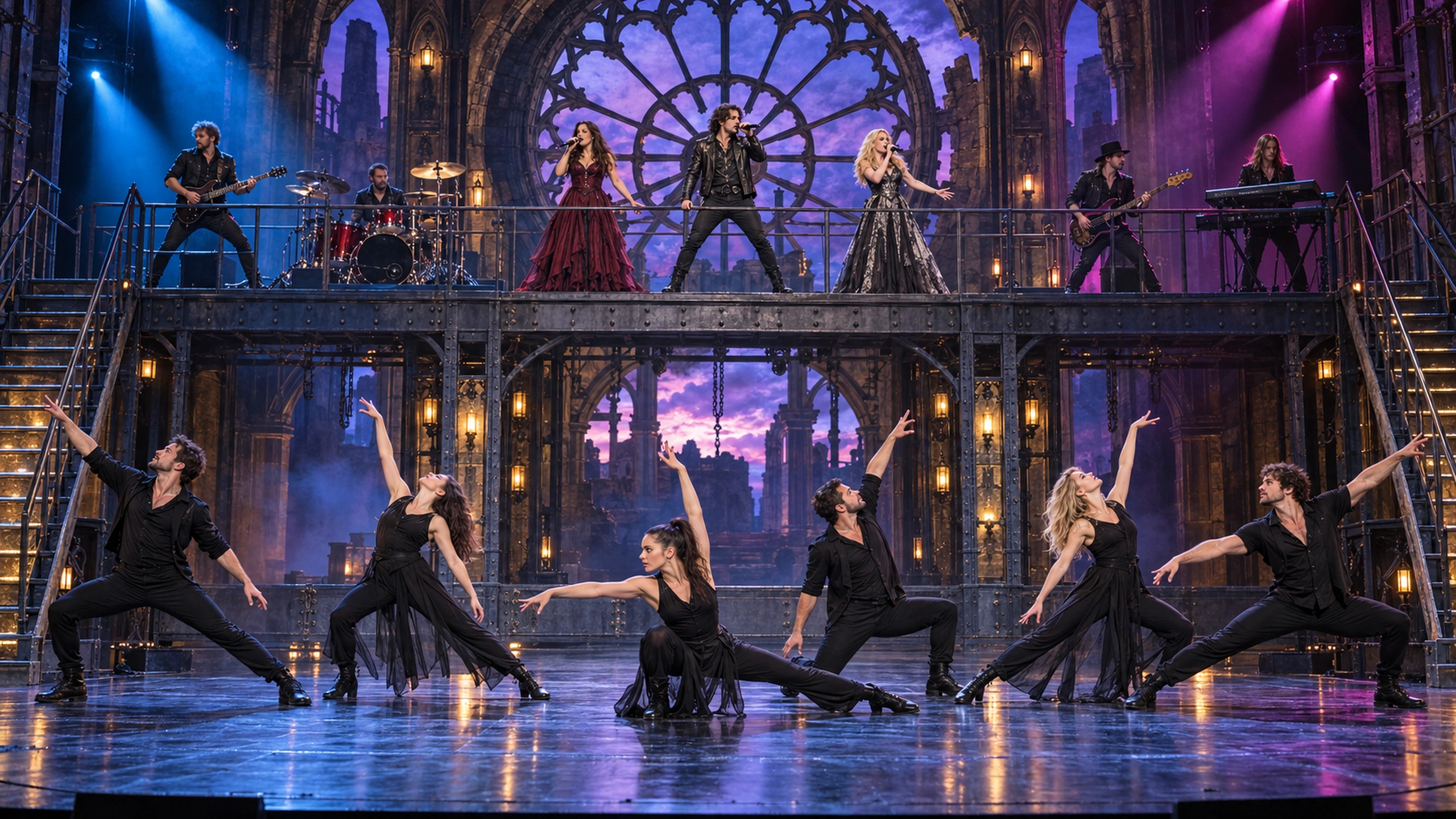 Concept for a rock musical with a live band, singers and theatrical dancers
